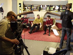 beim Interview fr den Film "Trekkies2"